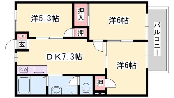 井ノ口ハイツの物件間取画像